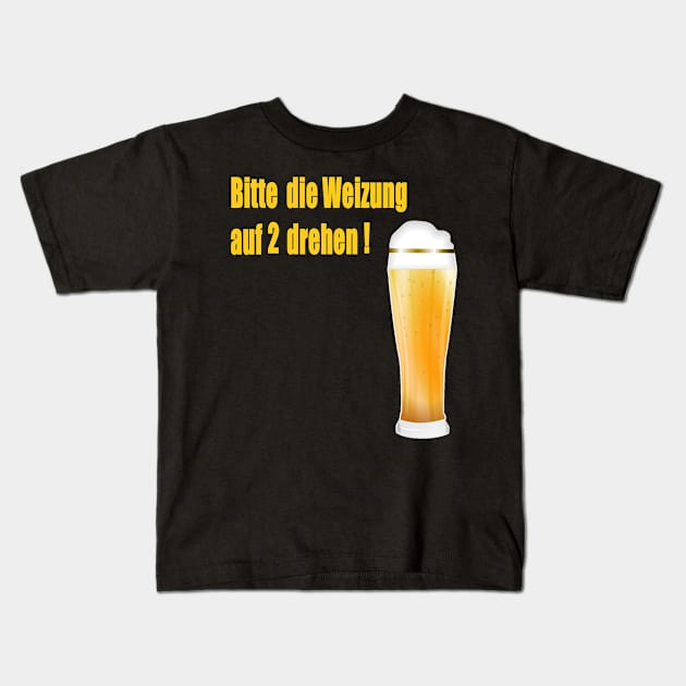 Bitte die Weizung auf 2 drehen ! Kids T-Shirt by NT85